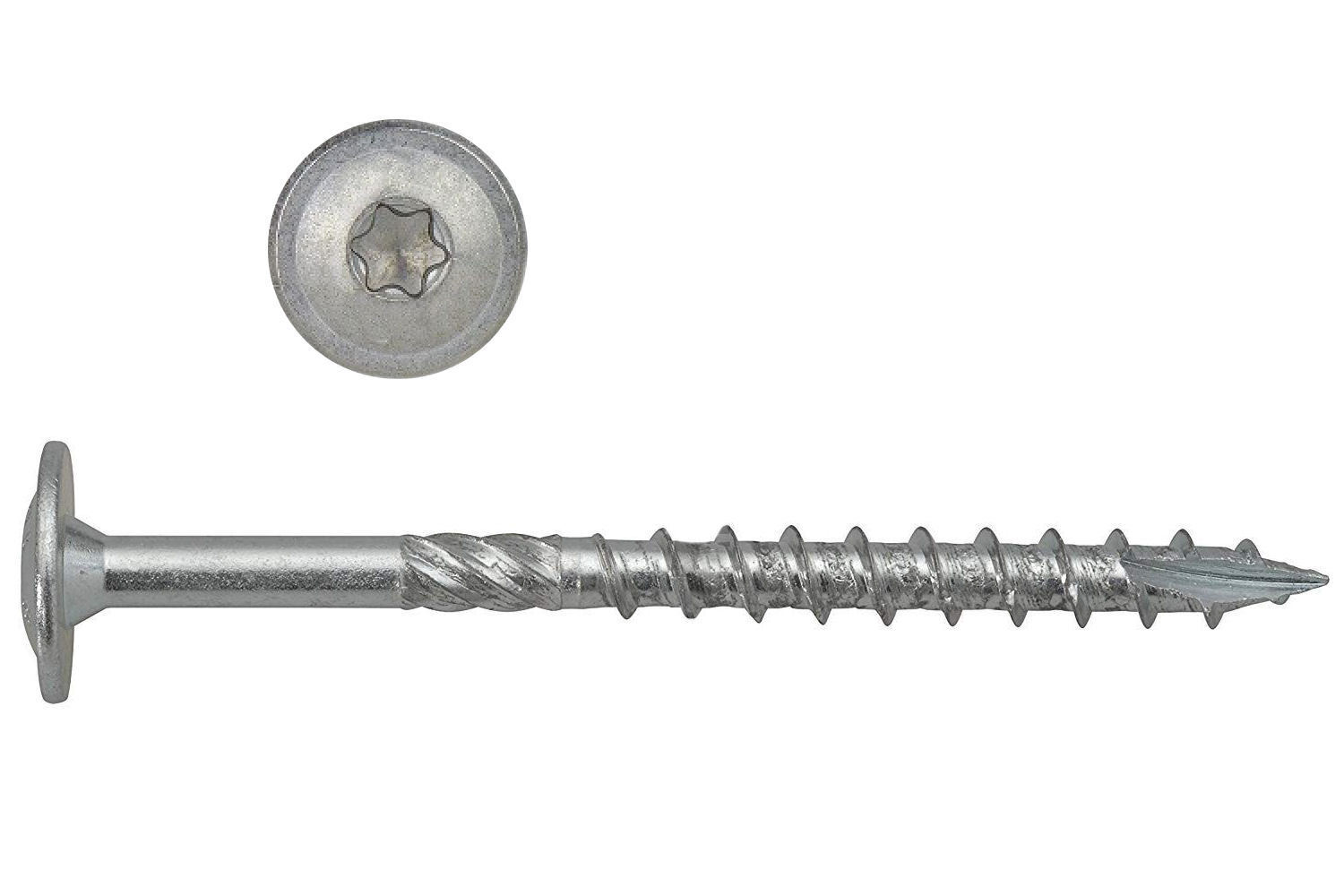Tellerkopfschrauben 8x400 mm - 10 Stück verzinkt Holzschrauben Torx Schneidkerbe