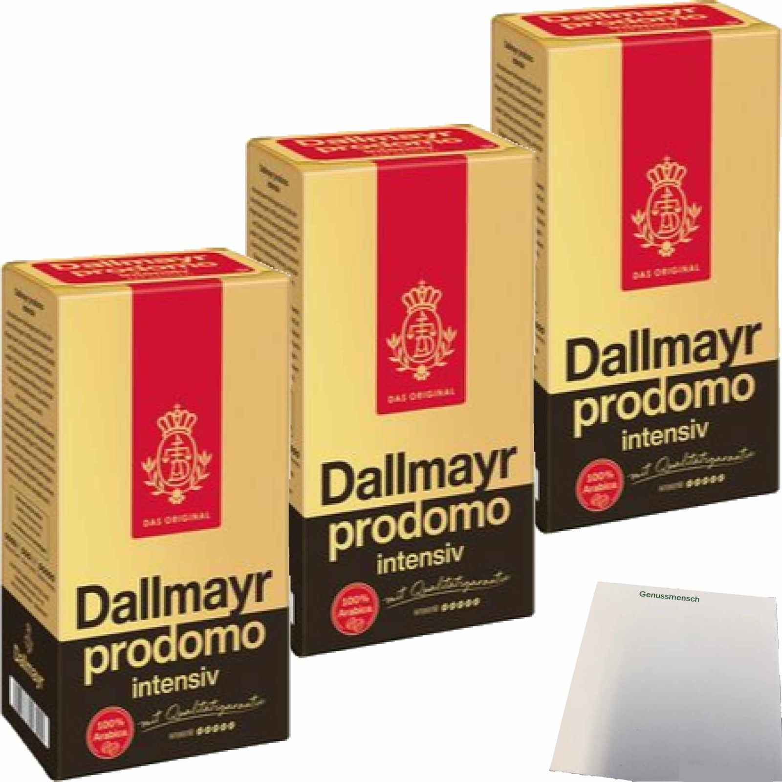 Dallmayr Prodomo intensiv 3er Pack 3x500g Packung usy Block