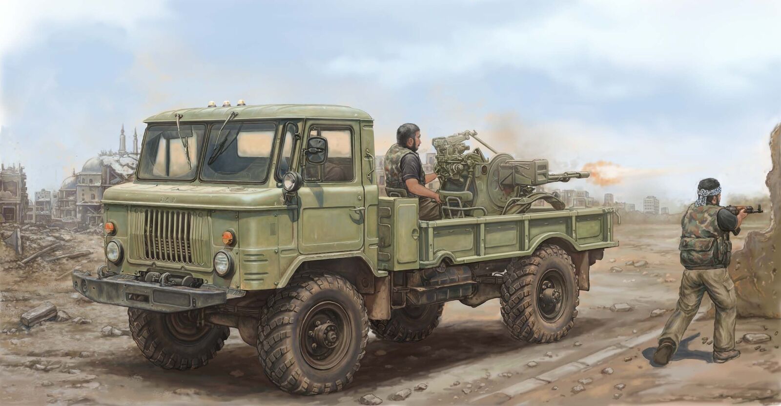 Trumpeter 01017 - 1:35 Russian GAZ-66 Light Truck II - Neu