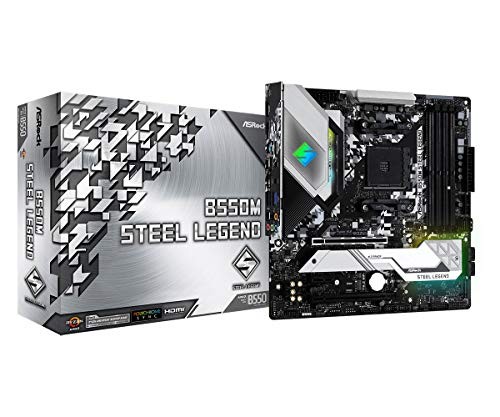 ASRock AMD Ryzen 3000 ( Soket AM4) B550 Micro ATX Motherboard B550M Steel Legend