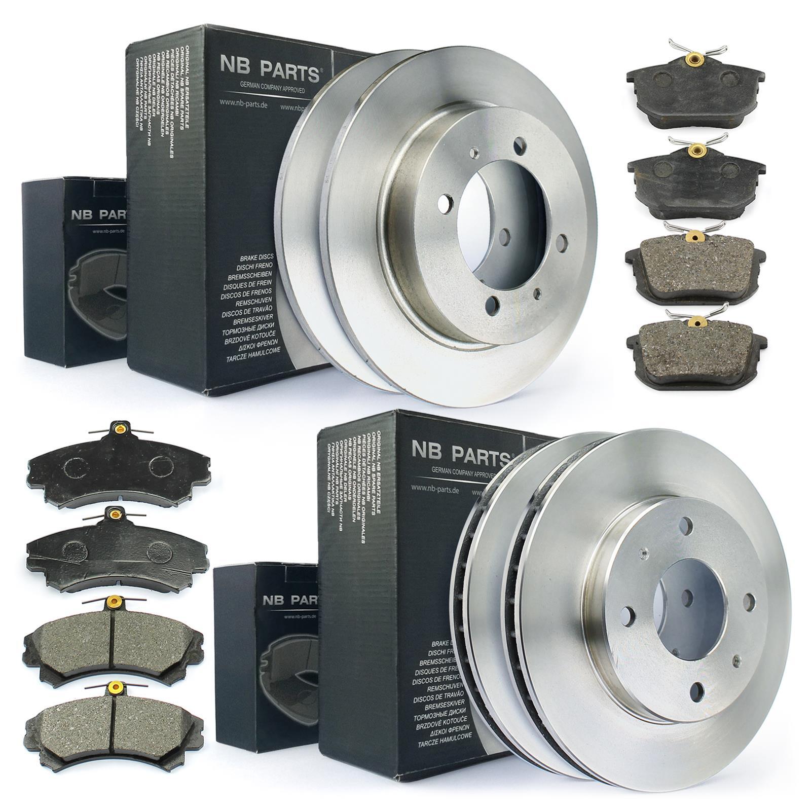 Bremsscheiben + Bremsbeläge vorne hinten für Mitsubishi Carisma Space Star Volvo