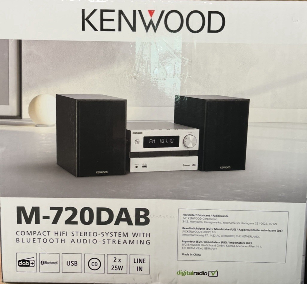 KENWOOD M-720DAB - Micro HiFi-System mit CD, USB, Bluetooth, DAB+, UKW-RDS