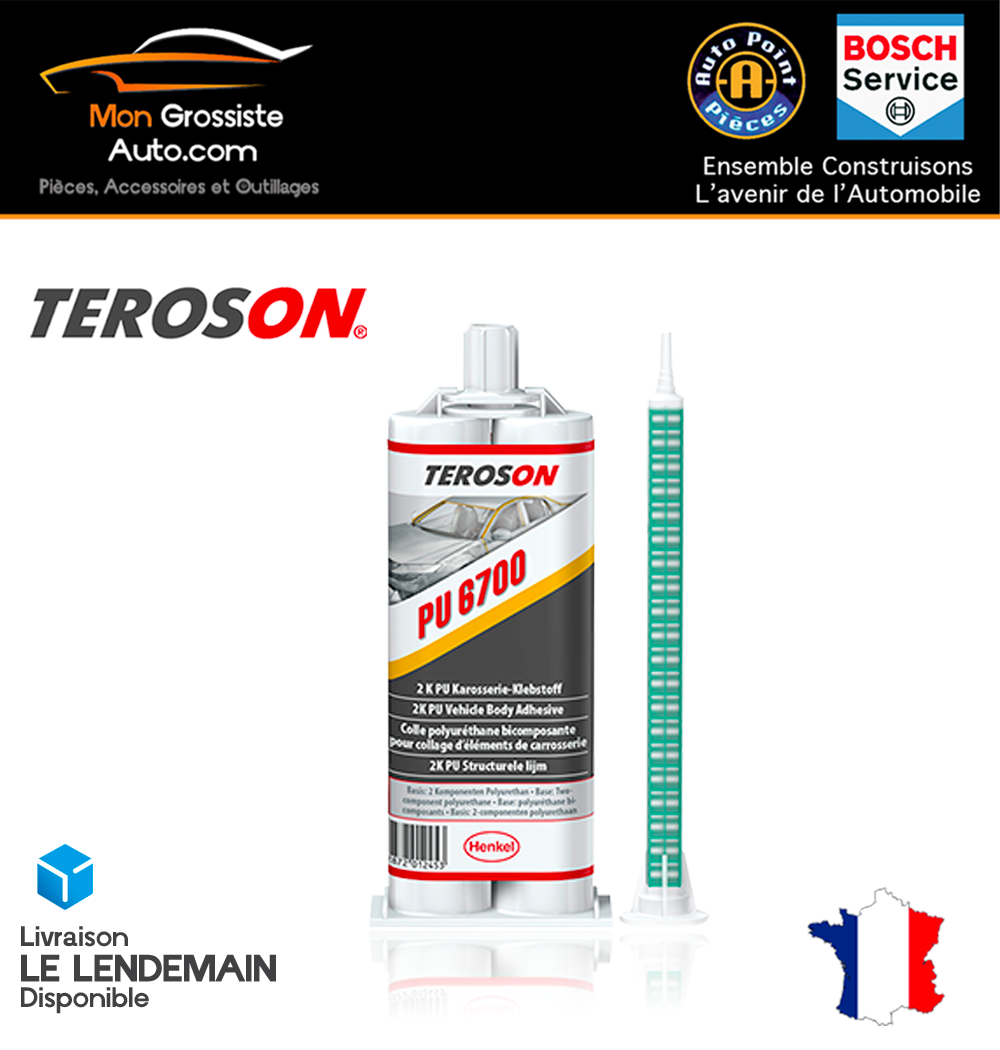 Teroson PU 6700 Colle carrosserie Bi-Composant 50 ml 264880