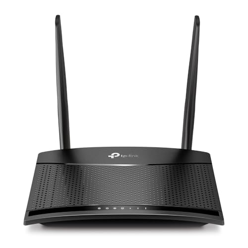 Tp-Link Tl-Mr110 4G Lte Router, 4G Download 150 Mbit/S, Wlan 2,4 Ghz 300 Mbit/S, 2 X Ethernet-Ports, 2 X Externe Antennen, Plug And Play, Router-Modus