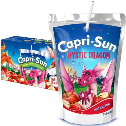 Capri Sun Mystic Dragon Box Mit 10 X 200 Ml Capri-Sun Mystic Drache, Apfel, Erdbeere, Platane Und Pitahaya
