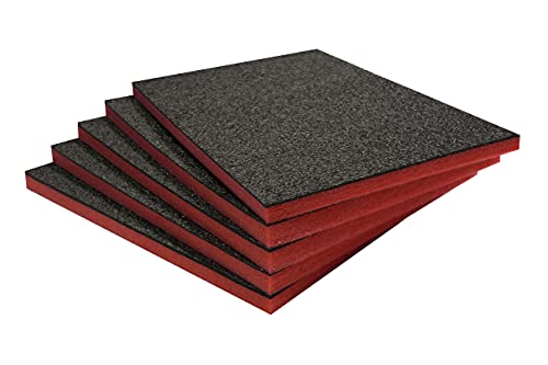 Shadow Foam Multi-Packs - Pack Of 5: 600Mm X 420Mm X 30Mm | Cut And Peel Foam Für Werkzeugkästen, Werkzeugkisten, Flight Cases & Werkzeugaufbewahrung 