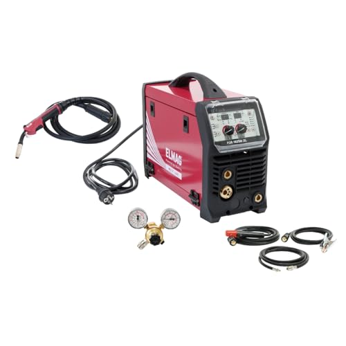 Elmag Multifunktions-Schweißinverter P3S 1825M 2L Eco-Set | Mig/Mag, Mma, Lift-Wig | 180 A | Synergic-Modus | 230 V | Inkl. Schlauchpaket, Druckminder