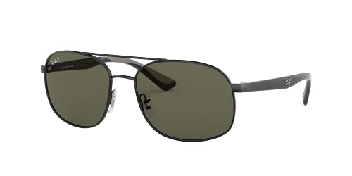Ray-Ban 0Rb3593 002/9A 58 Montures De Lunettes, Noir (Black/Polargreen), Homme