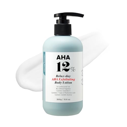 [Village11Factory] Relax Day Aha Exfoliating Body Lotion (300 G) Soin Coréen - Lotion Corps Exfoliante & Hydratante Avec 12% D'Acide Glycolique - Elim