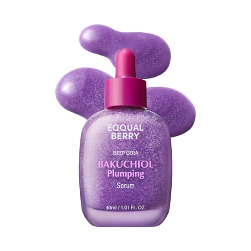 Eqqualberry Bakuchiol Plumping Serum – Pore And Wrinkle Minimizer With Bakuchiol | Retinol Alternative For Sensitive Skin | Enhances Firmness And Elas