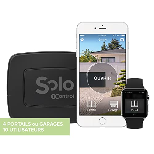 1Control Solo 2ª Gen, Ouvre-Porte Bluetooth Sans Fil Pour Téléphone/Smartphone Pour Ouvrir Portes Et Garage Télécommandés, X 4 Portes Et Jusqu’À 10 Ut