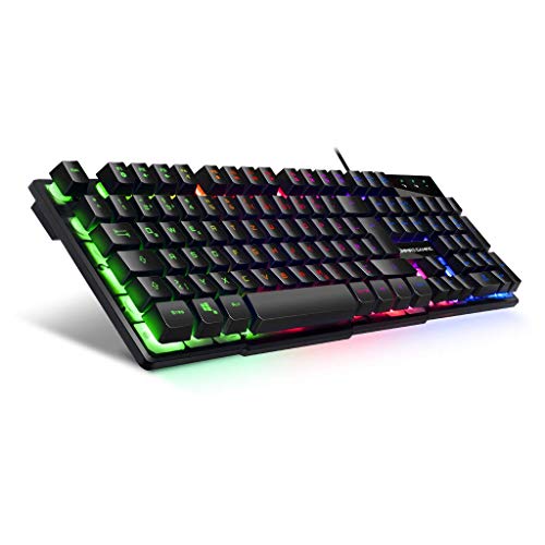 Empire Gaming Clavier Pc Empire K300 Qwertz Allemand – 105 Touches Semi-Mécaniques Dont 19 Touches Anti-Gosthing 12 Raccourcis Multimédia Rétro-Éclair