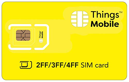 Carte Sim 2Ff / 3Ff / 4Ff -Things Mobile - Avec Couverture Mondiale Et Réseau Multi-Opérateur Gsm/2G/3G/4G Lte, Sans Coûts Fixes, Sans Échéance, Avec