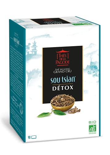 Thés De La Pagode - Thé Sou Tsian Bio - Thé Wulong - Thé Oolong Bio - Détox Drainage Et Élimination (90 Infusettes)