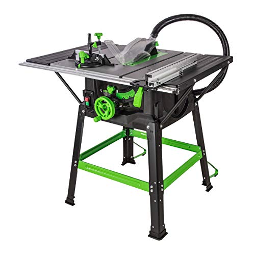 Evolution Power Tools Scie Sur Table - Coupe Multi-Matériaux - Le Bois, Plastique, Métal - 0-45˚ Biseau, 60-60˚ Onglet - Lame Incluse 255Mm - Fury 5-S