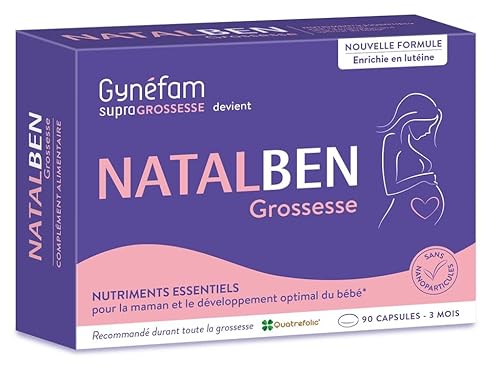 Natalben Gynéfam Supra Grossesse Complément Alimentaire Boite De 90 Capsules 3 Mois