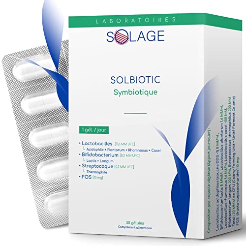 Solbiotic Cure De Bactéries Lactiques & Prébiotiques. Flore Intestinale. 20Mds Ufc Haute Activité. 30 Gélules Gastro-Résistantes. 1 Par Jour Suffit Co