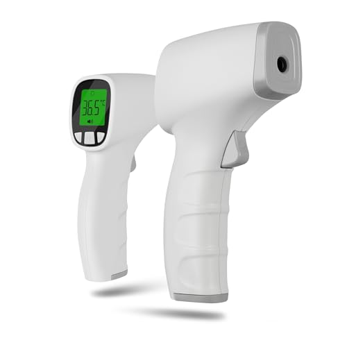 Pulox Jpd-Fr202 Thermomètre Infrarouge Frontal Et De Surface Sans Contact Pour Bébés Et Adultes - Affichage Lcd, Alarme De Fièvre Et Rappel De Mémoire