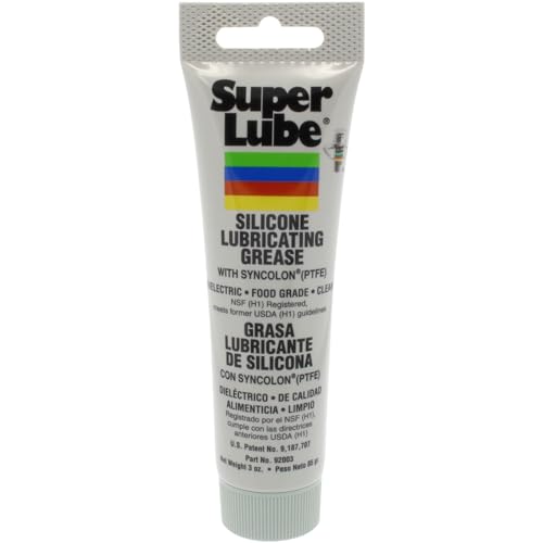 Super Lube 92003 Graisse Lubrifiante Au Silicone Avec Ptfe, Tube De 85 G, Blanc Translucide