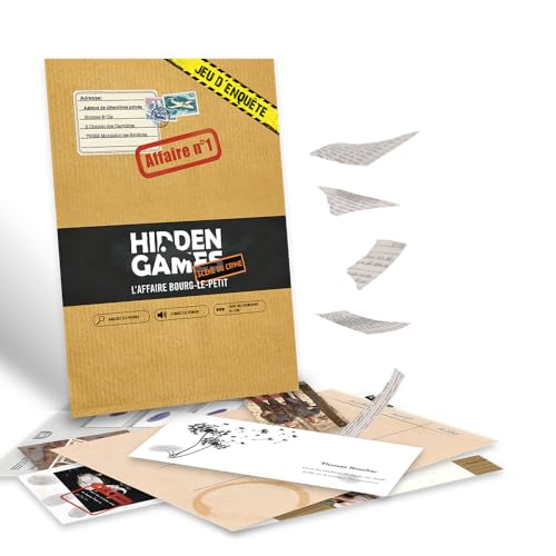 Hidden Games Dossiers Criminels – L’Affaire Bourg-Le-Petit – Jeu De Scène De Crime Réaliste Et Passionnant, Escape Room Coopératif En Français