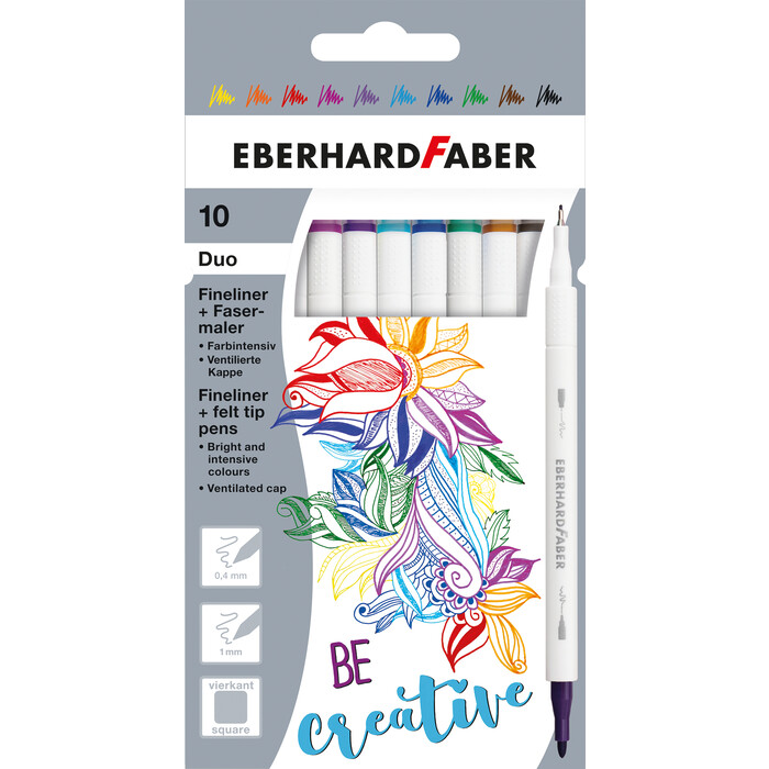 EBERHARD FABER Duo Fineliner/Fasermaler 10er Etui
