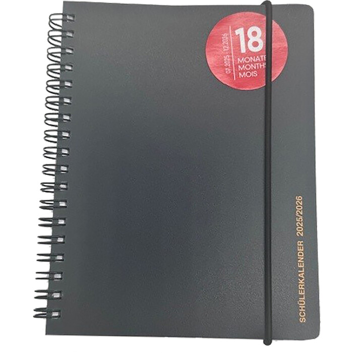Schülerkalender A6 2025/2026 schwarz