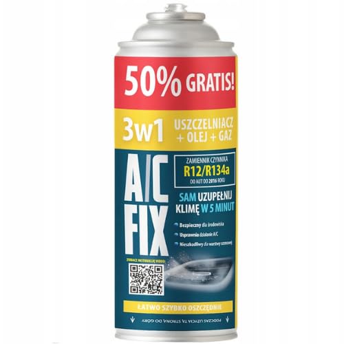 A/C Fix 3-In-1 Klimaanlage-Reparatur Set, Dichtmittel + Öl + R134A Kältemittel, Für Autos 1995-2016