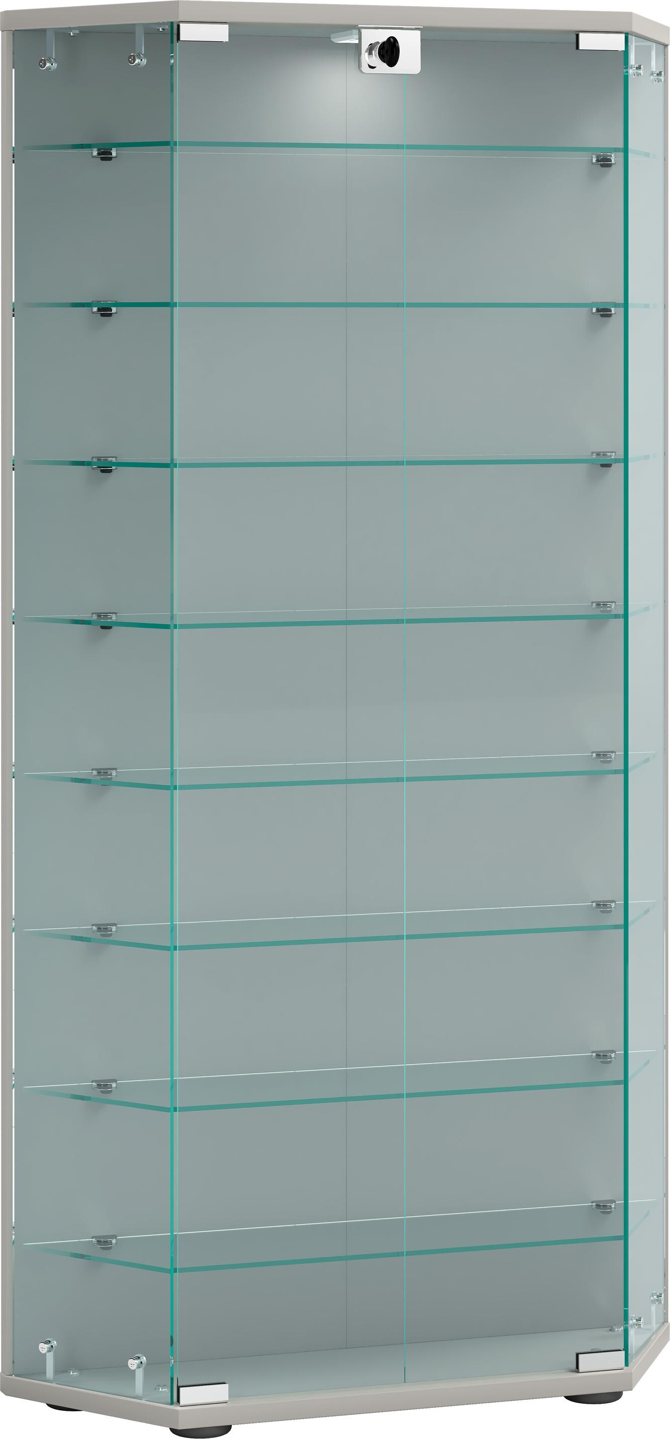VCM, Vitrine + Buffetschrank, Holz Glas Stand Vitrine Regal Cenila XL (83 x 17 x 114 cm)