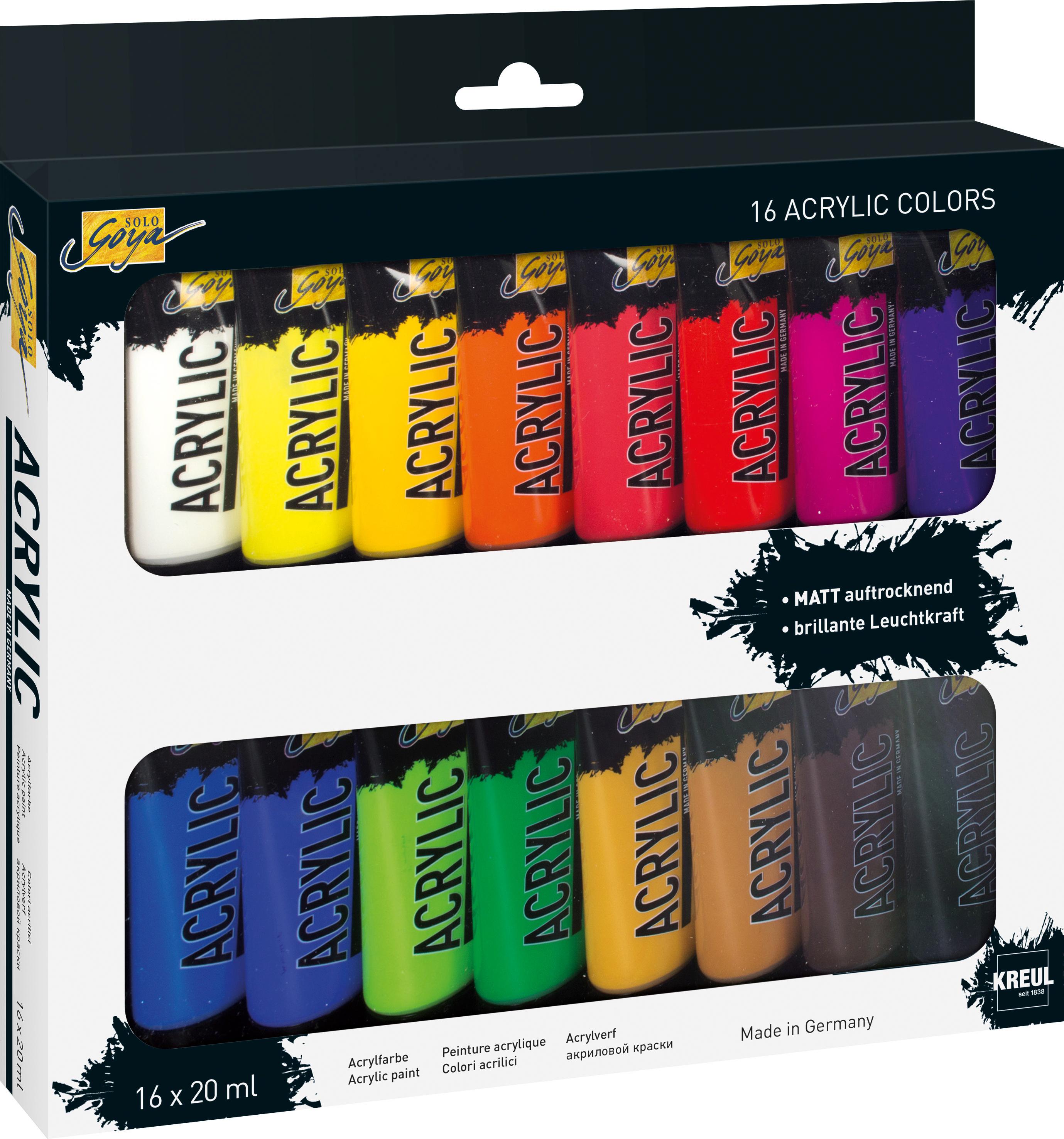 Kreul, Künstlerfarbe + Bastelfarbe, Solo Goya (Farbig sortiert, 320 ml)