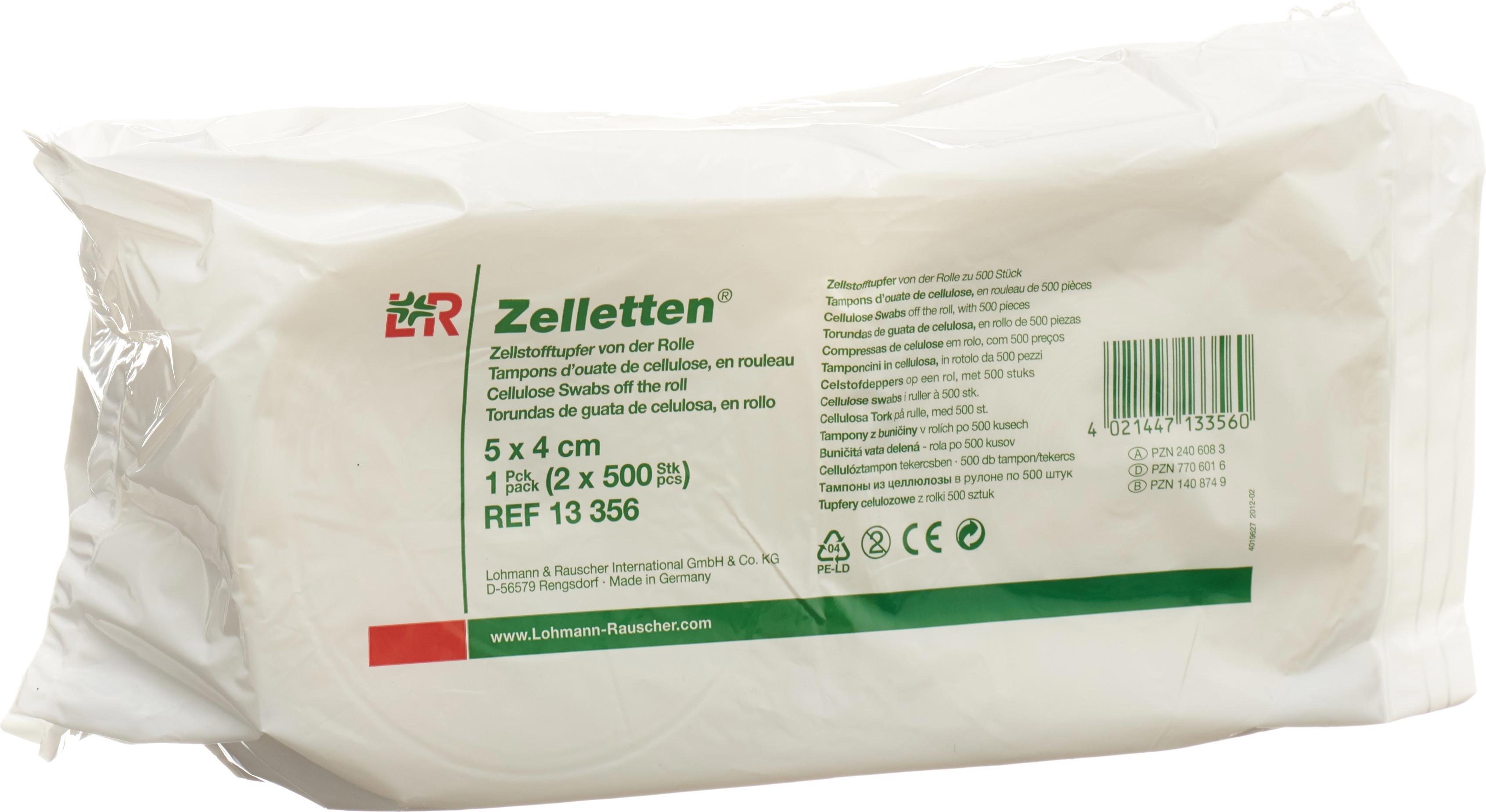 L&R, Praxisbedarf, Zelletten Zellstofftupfer Rollen (2 x 500 Stk)