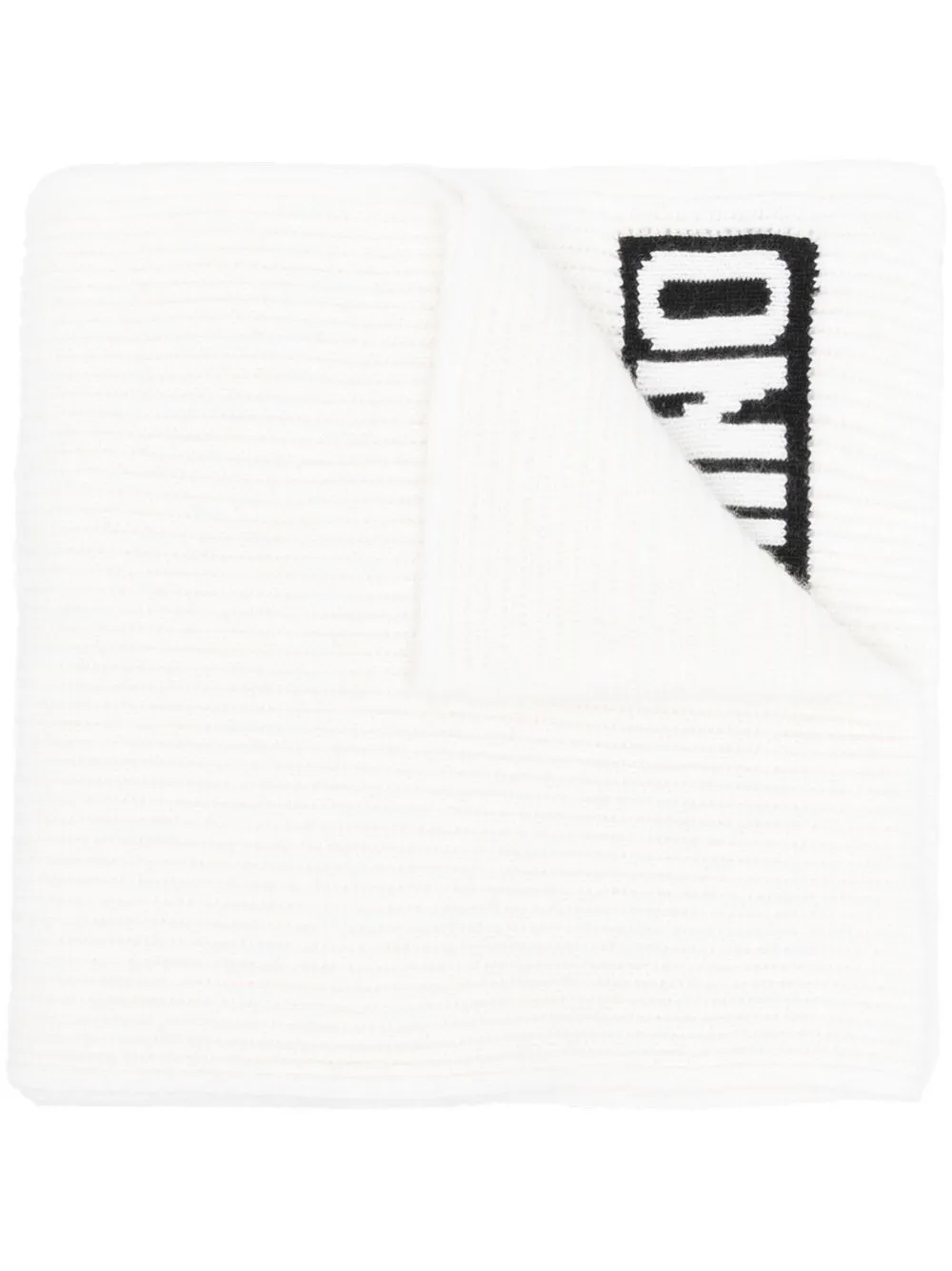 Moschino Sciarpa con intarsio - Bianco