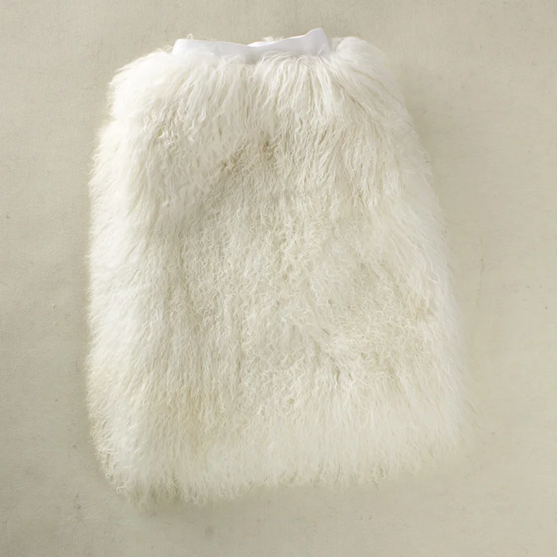Mongolia Pelliccia Di Pecora 100% Naturale Furreal Pelliccia Gonna Corta Gonna In Vera Pelliccia Per Le Donne Gonna Invernale Donna