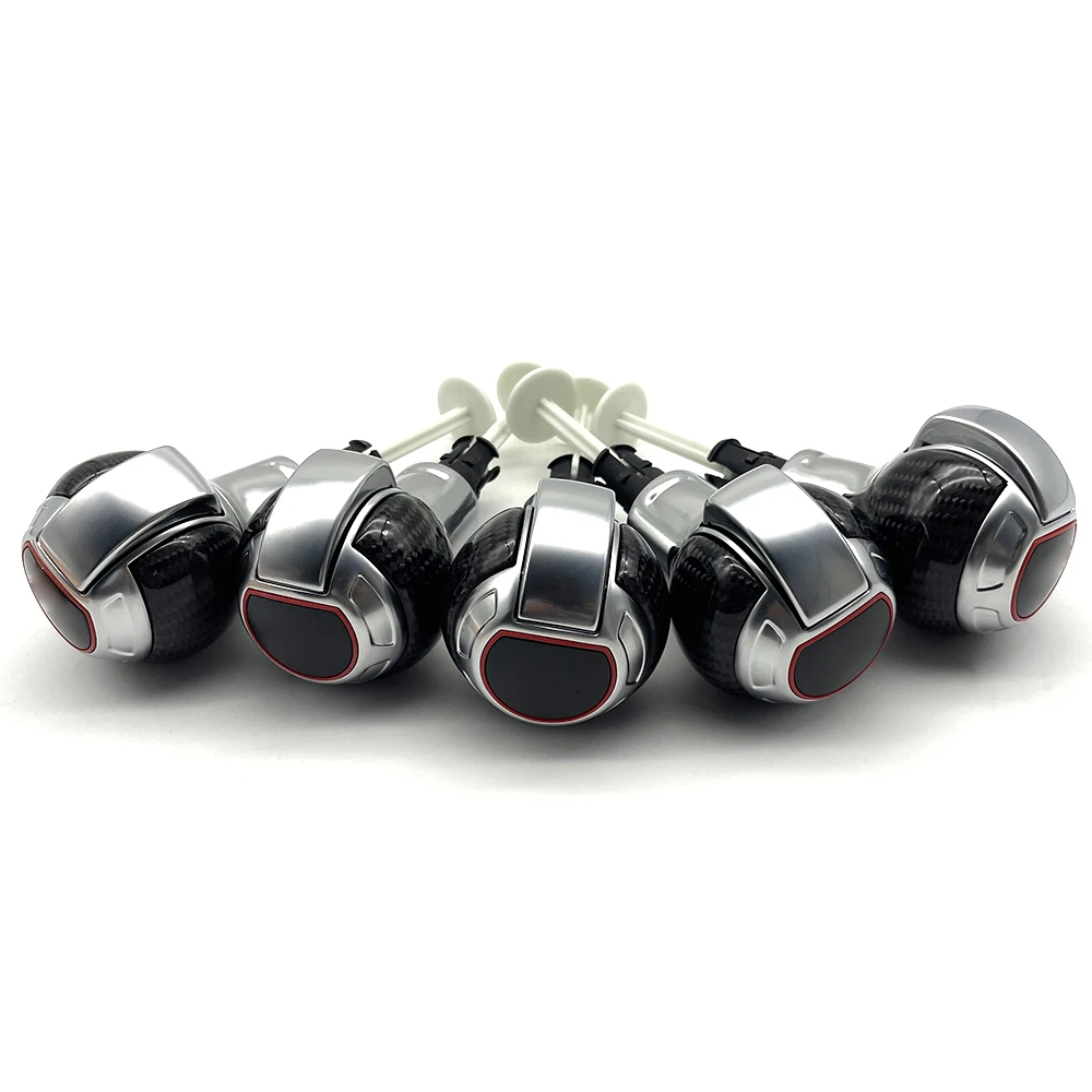 Testa Della Maniglia Della Leva Del Cambio Automatica In Fibra Di Carbonio Brillante Per Audi A3 S3 Rs3 Q5 S6 Rs6 A4 A5 A7 A6 Golf 7 7.5 Gti