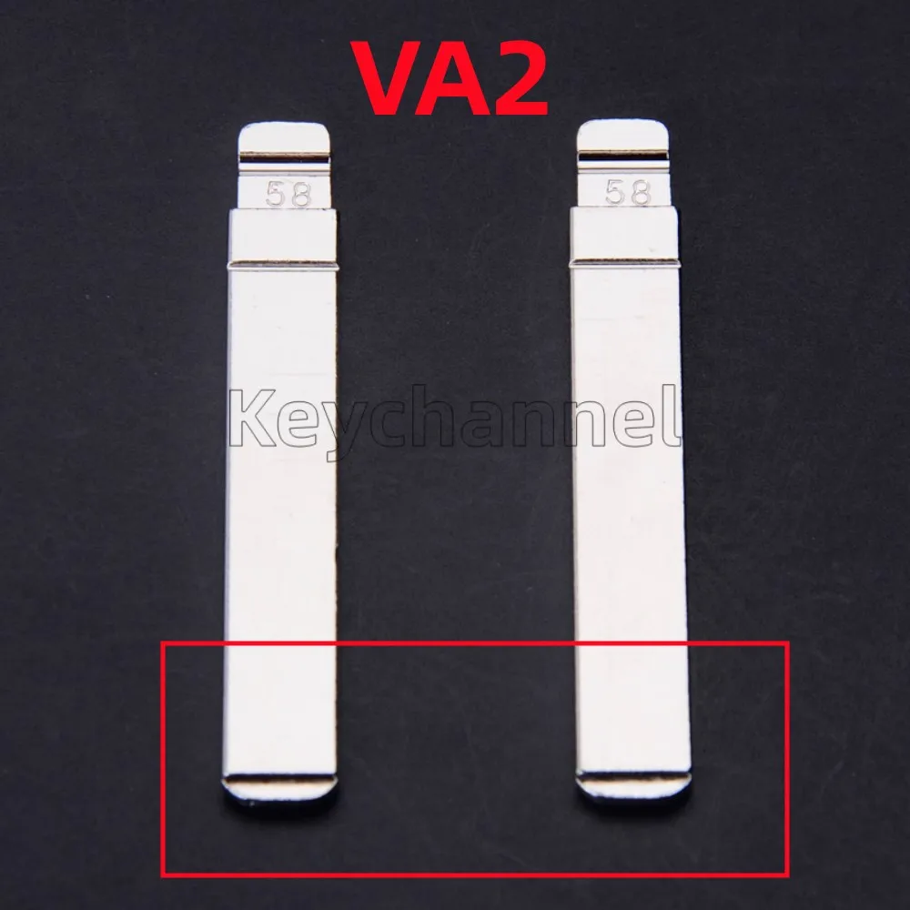 5/10/20/30/50Pcs Long Va2 Universal Car Key Blank 58 # Kd Remote Blade No.58 Vvdi Flip Key Blade Per Psa Peugeot Citroen Renault