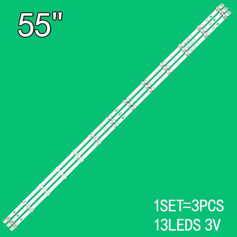 Striscia Di Retroilluminazione A Led 3 Pezzi 13 Led Per Hisense 55 "Tv 55 R6E3 Muslimah 55 H78G Hd550X1U82-L1-2019061101 Lb5500P V0
