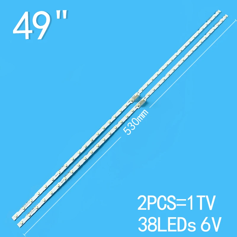 Striscia Di Retroilluminazione A Led Da 2 Pezzi Per Samsung 49 Nu7100 Un49Nu7100 Muslimatexmuslimatun49Nu7300 Muslimatexb