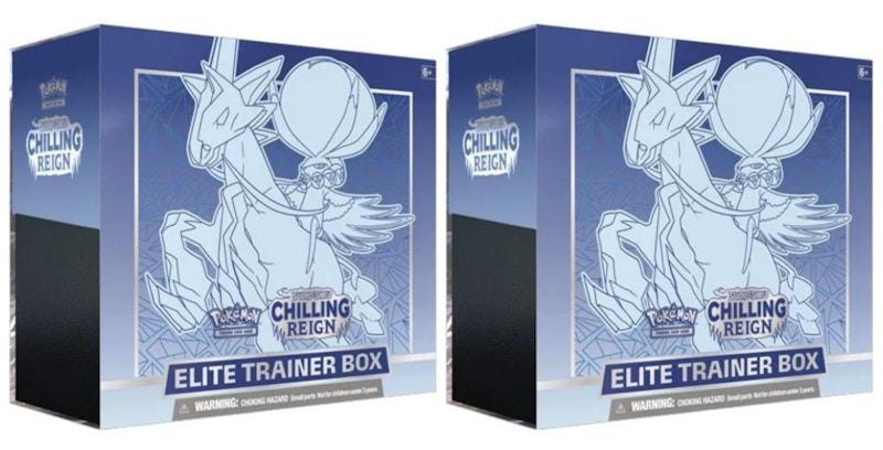 Pokémon Tcg Sword & Shield Chilling Reign Elite Trainer Box (Ice Rider Calyrex) 2X Lot