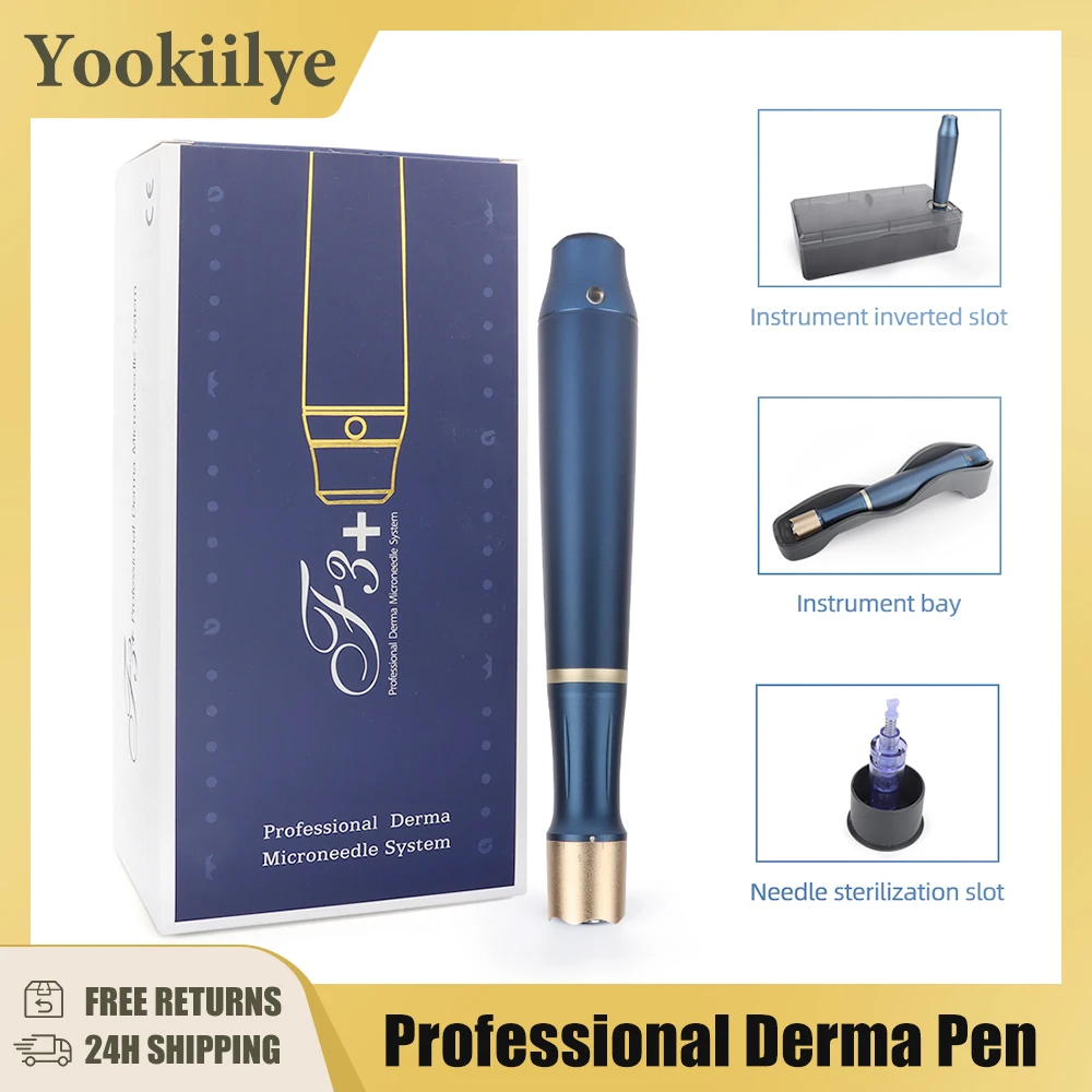 Penna Derma Elettrica Dispositivo Per La Cura Della Pelle Senza Fili Dermapen Professionale Con Cartuccia Da 2 Pezzi Strumenti Per La Cura Della Pelle