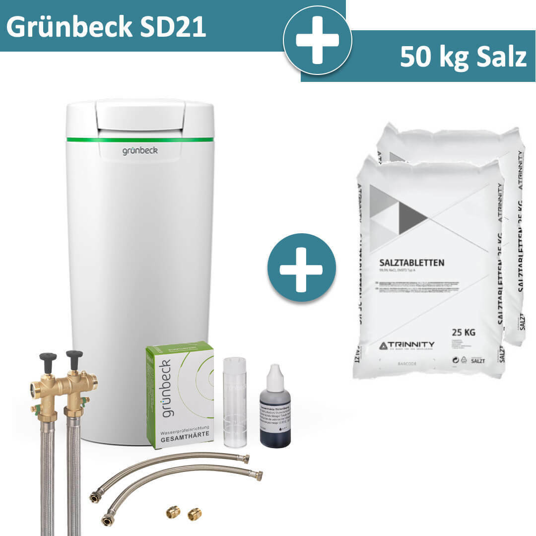 Grünbeck Enthärtungsanlage Softliq:Sd21 Wasserenthärtung Mit 50 Kg Salz 189200