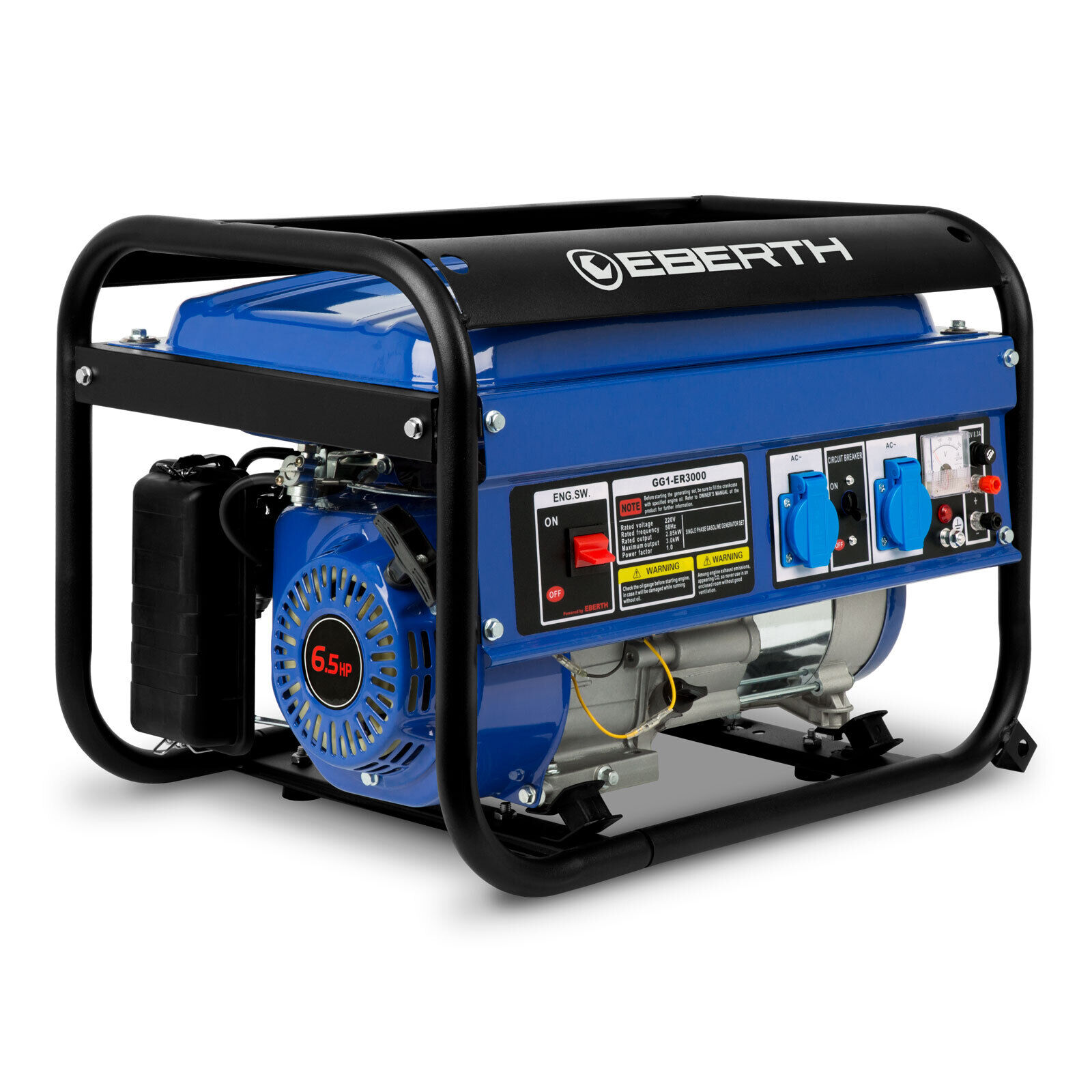 Eberth Stromerzeuger 3000 Watt Notstromaggregat Stromaggregat Generator Benzin
