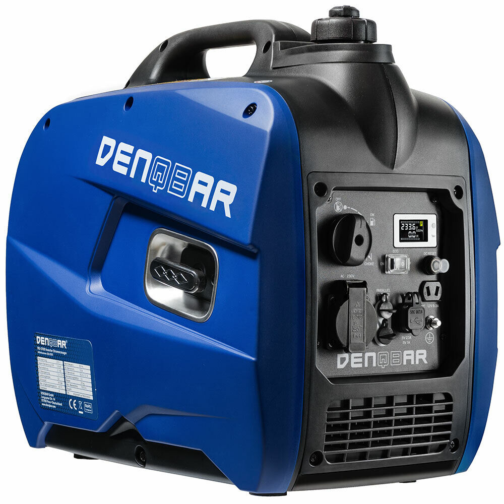 Denqbar Inverter Stromerzeuger 2,1 Kw Digitaler Generator 4Takt Display Dq-2100
