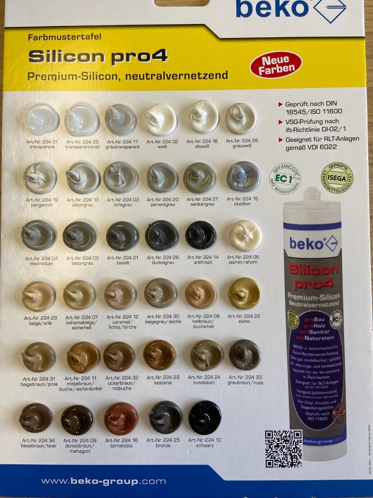 Beko Silicon Pro4 310Ml 35 Farben Universal Bau Holz Sanitär Naturstein Silikon