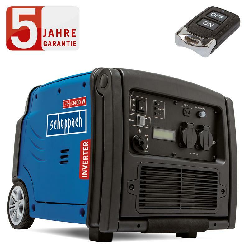 Scheppach Inverter Stromerzeuger Sg3400I 4-Takt Benzinmotor Generator 3400W