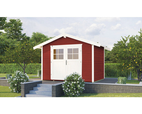 Gartenhaus Weka 122 Gr. 4 Inkl. Fußboden 301 X 235 Cm Schwedenrot