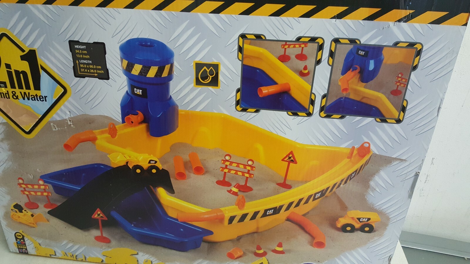 Klein Spielzeug Radlader Caterpilar Cat Sandbaustelle Mega  Set 28-Tlg