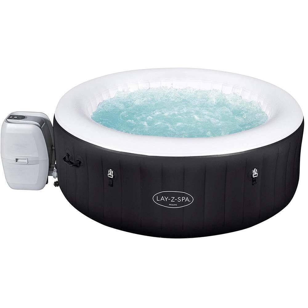 Lay-Z-Spa Miami Airjet Aufblasbarer Whirlpool - Schwarz, 180 X 66Cm