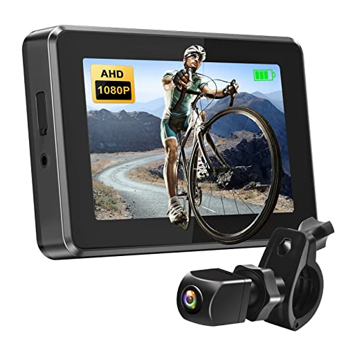 Parkvision Fahrradspiegel, Fahrrad Rückfahrkamera Mit 4,3" Ahd 1080P Monitor, 360° Verstellbarer Drehbarer Mit Ausgezeichneter Nachtsicht Fahrradlenke