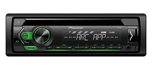 Pioneer Deh-S120Ubg | 1Din Rds-Autoradio Mit Grüner Tastenbeleuchtung | Display Weiß | Android-Unterstützung | 5-Band Equalizer | Cd | Mp3 | Usb | Aux