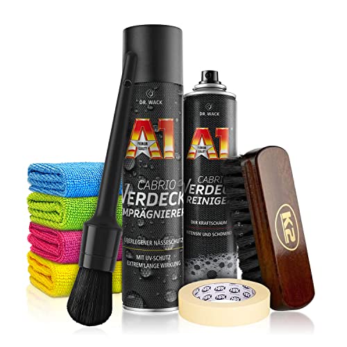 Dr. Wack A1 Cabrio Verdeck-Reiniger & Imprägnierer Je 400 Ml I Premium Cabrio-Reinigungs-& Imprägnierspray Für Alle Verdeckarten I Für Eine Intensive