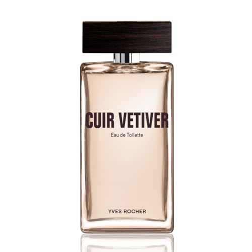 Yves Rocher Cuir Vétiver Eau De Toilette, Parfüm Für Herren, Kontrastreicher Vetiver-Duft, 1 X Zerstäuber 100 Ml